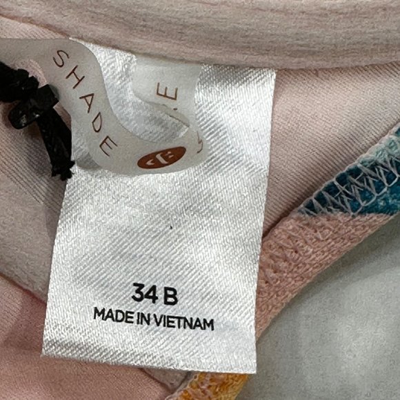 Shade And Shore Women's Size 34B Bikini Swim Top Citrus Print Peach New - Picture 4 of 12